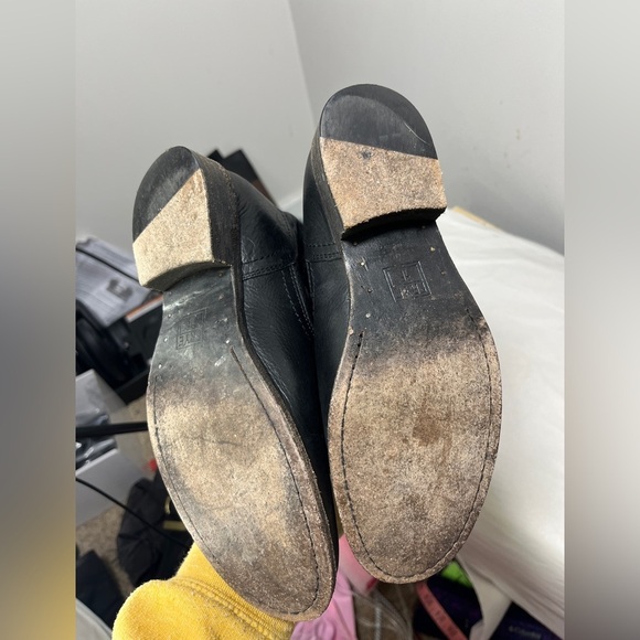 FRYE Pippa Black Back Zip Tall Leather Boots Sz 6.5 - Picture 12 of 16